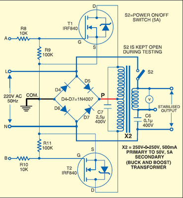 Smart Voltage Stabilizer Using PIC16F877A